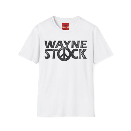 Wayne Stock Peace Logo T-Shirt — Retro Music Festival Tribute Tee