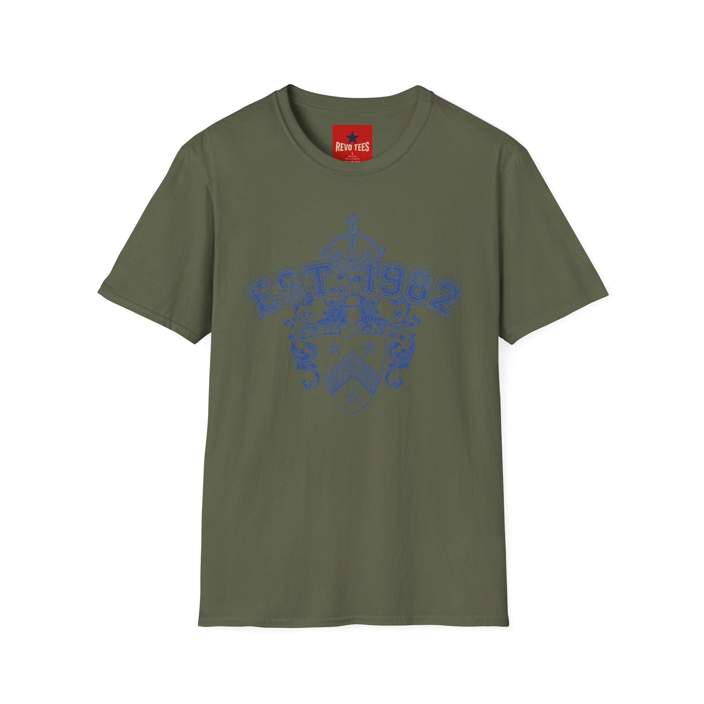 EST. 1982 Crest T‑Shirt — Vintage Heraldic Graphic Tee