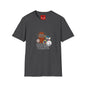 Cute Plush Creature T-Shirt — “Shoulder You Ever Need Us” Cartoon Group Tee