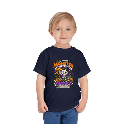 REVOTEES Toddler Tee — "Monster in Training" Cute Skeleton Halloween Shirt