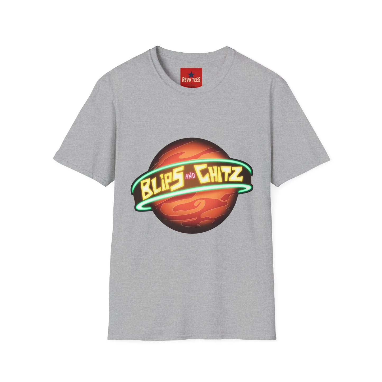 Blips and Chitz Retro Sci‑Fi T-Shirt — Planet Logo Tee