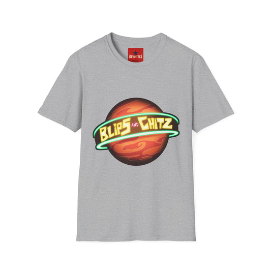 Blips and Chitz Retro Sci‑Fi T-Shirt — Planet Logo Tee