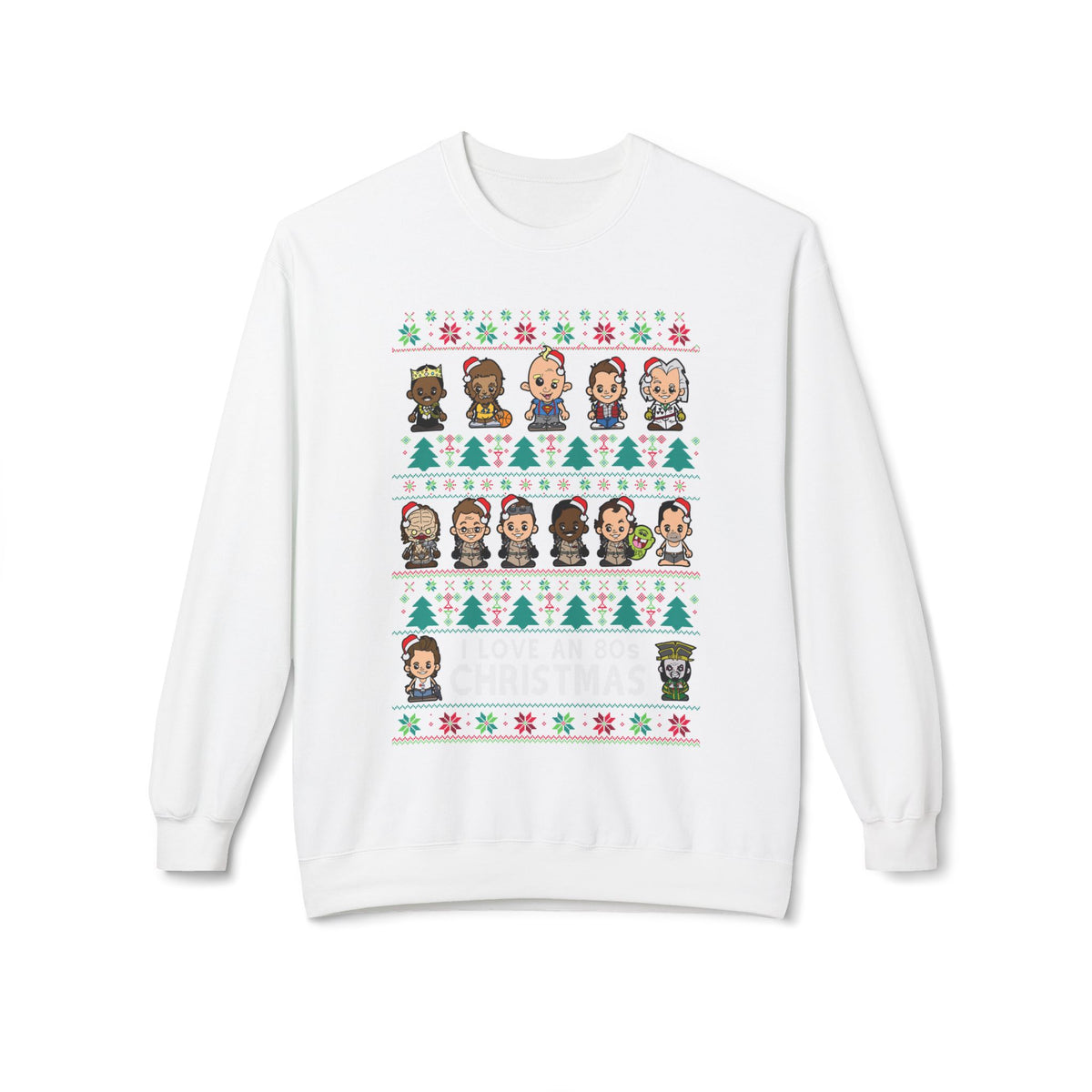 Holiday Character  — Cute Chibi Characters Ugly Crewneck Sweater Design