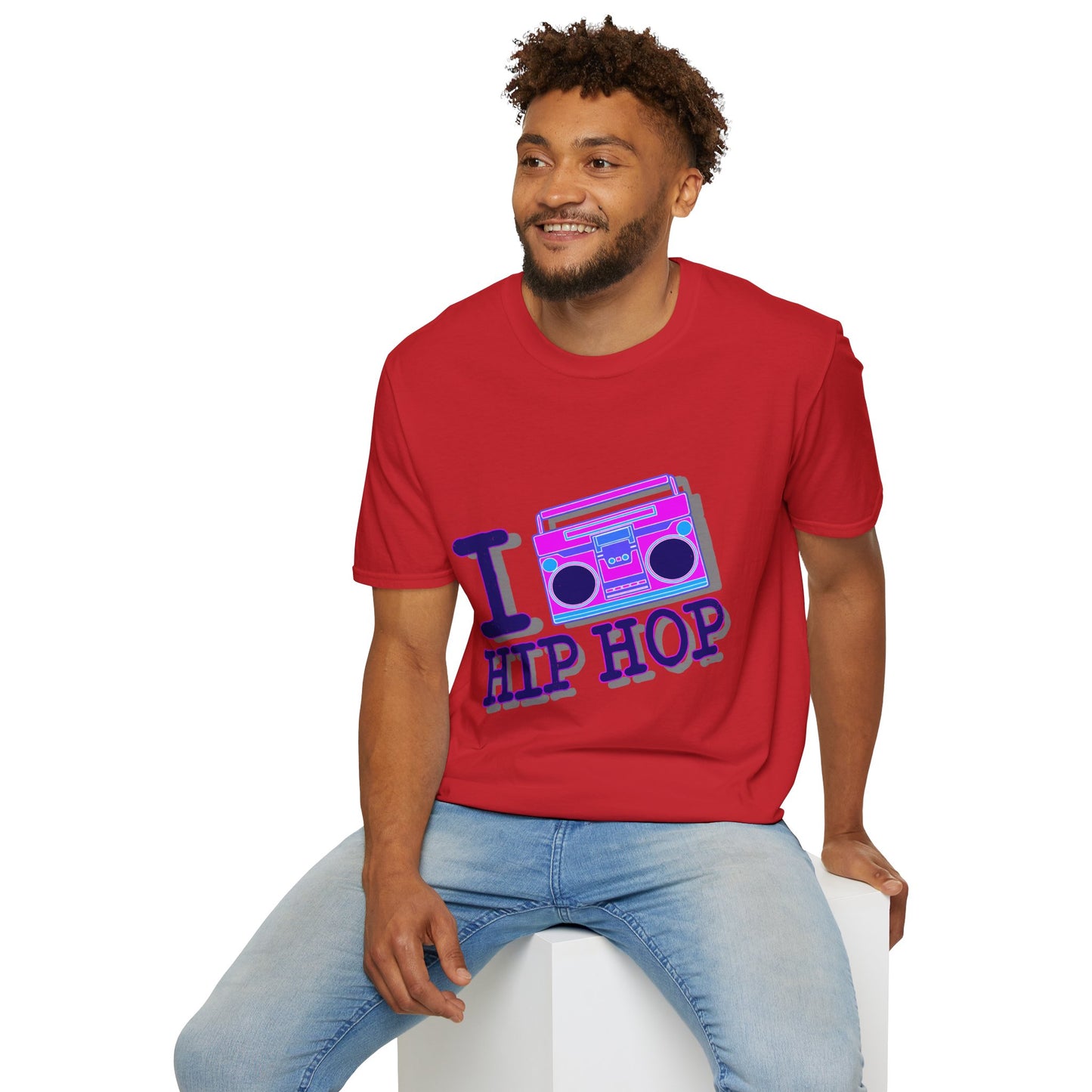 Hip Hop Boombox T-Shirt — "I  Hip Hop" Retro Music Tee