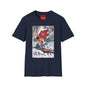 Graphic T-Shirt — Retro Japanese Floral Collage with Kanji Text
