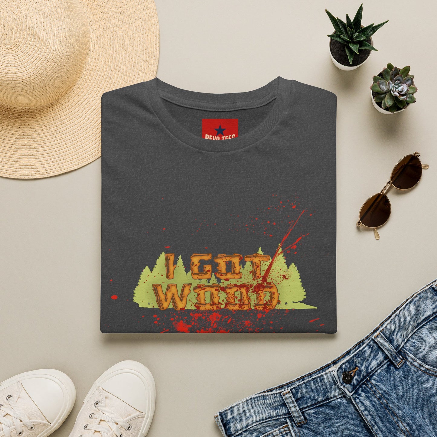 I Got Wood Funny Lumberjack T-Shirt — Camping, Outdoors & Carpenter Gift