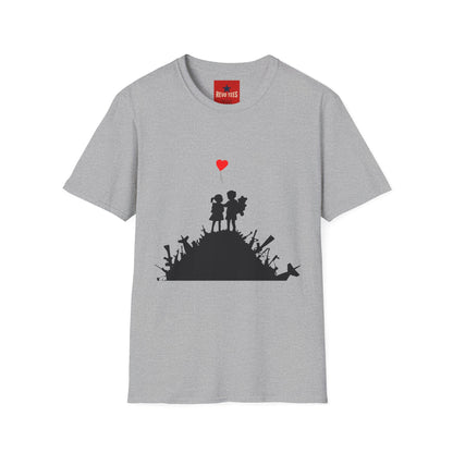 Banksy Boy & Girl - Unisex Softstyle T-Shirt