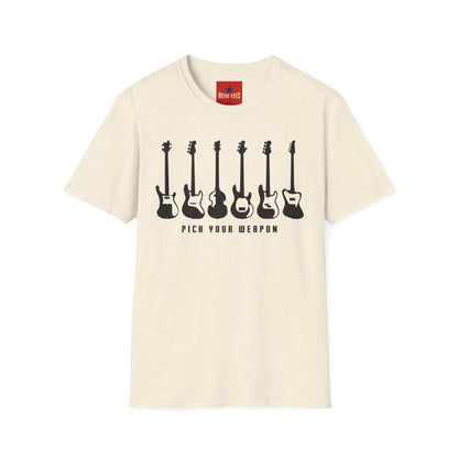 Pick Your Weapon Bass Guitars - Unisex Softstyle T-Shirt