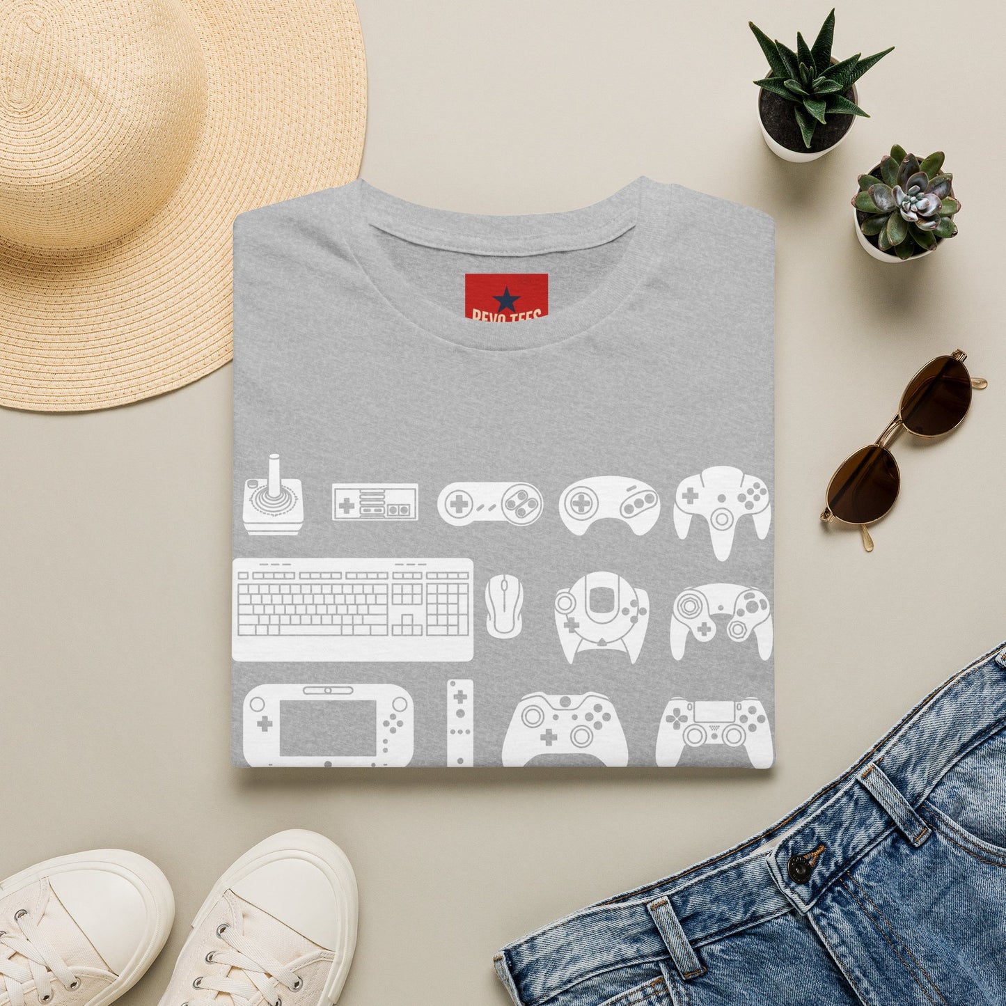 Gaming Controllers T-Shirt — "Select Your Weapon" Retro Console Gamer Tee
