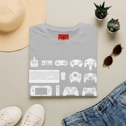 Gaming Controllers T-Shirt — "Select Your Weapon" Retro Console Gamer Tee