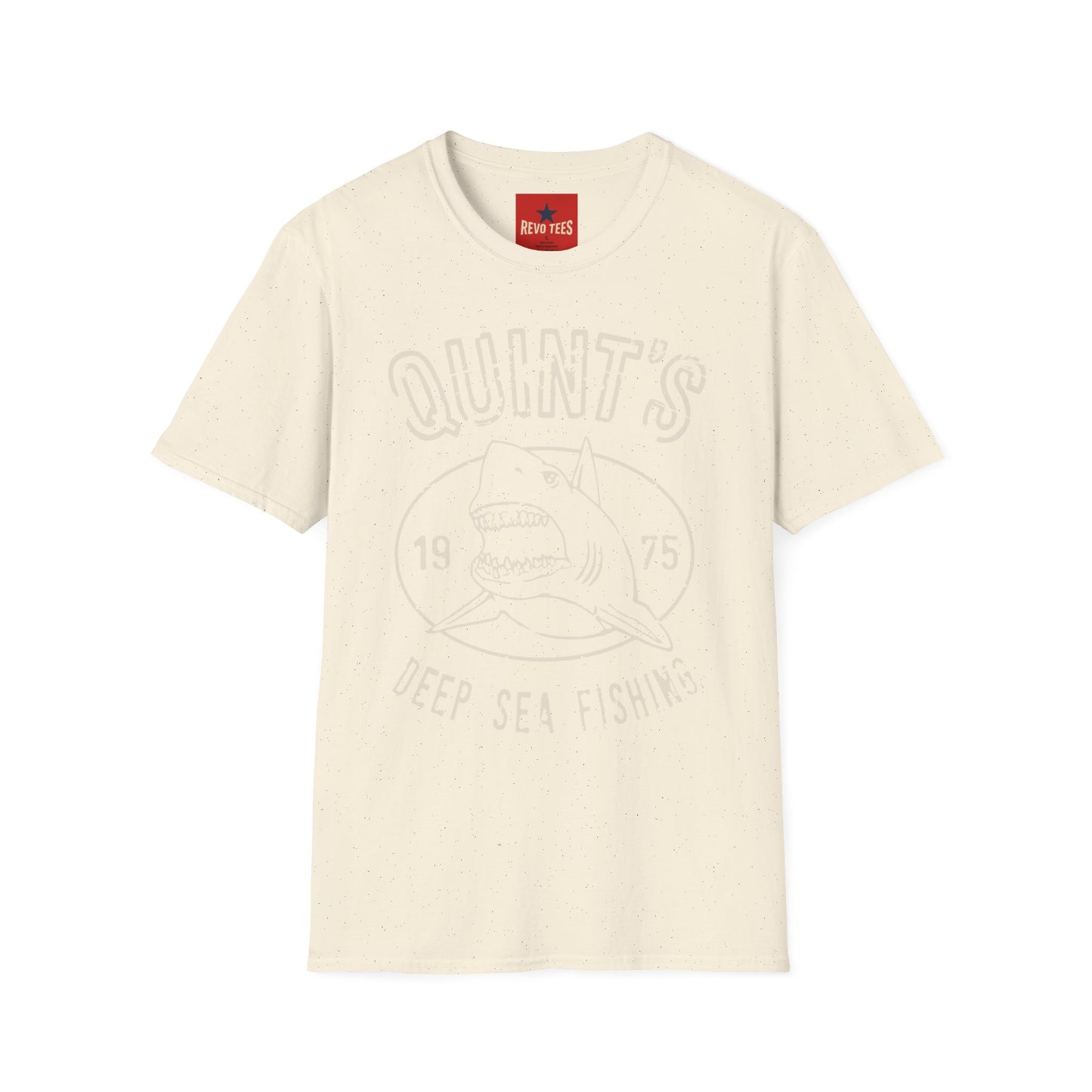 Quint's Deep Sea Fishing T-Shirt — Retro Shark Graphic Tee (1975)