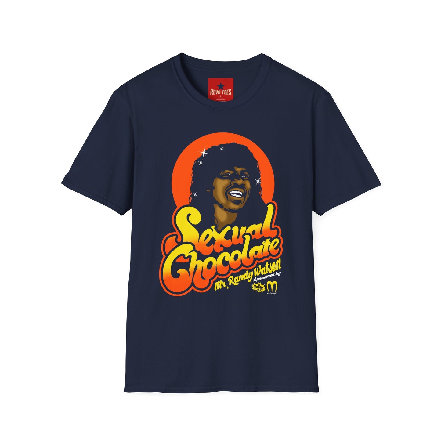Retro 'Sexual Chocolate' Graphic T-Shirt — 70s Funk Band Tribute Tee