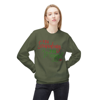 "You Scumbag, You Maggot" Festive Fairy Tale of New York Script Crewneck Sweatshirt