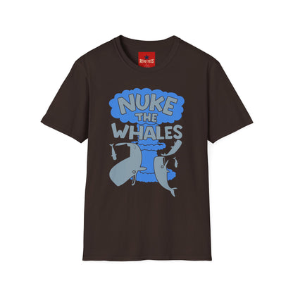 T-Shirt — 'Nuke the Whales' Satirical Graphic Tee (Funny Retro Ocean Design)