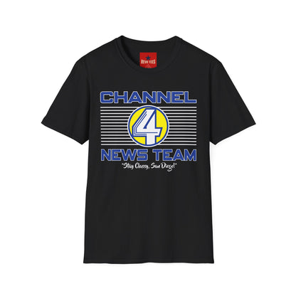 Channel 4 News Team T-Shirt — Retro Broadcast Graphic Tee