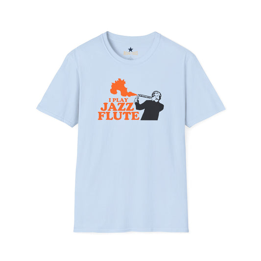 Revotees I Play Jazz Flute Anchor Man Unisex Softstyle T-Shirt