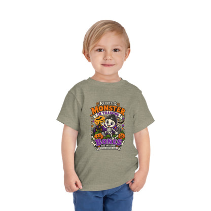 REVOTEES Toddler Tee — "Monster in Training" Cute Skeleton Halloween Shirt