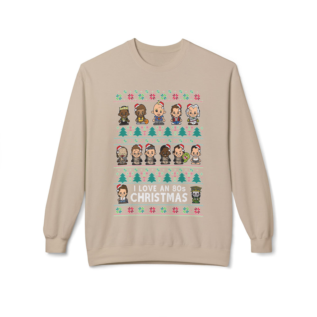 Holiday Character  — Cute Chibi Characters Ugly Crewneck Sweater Design