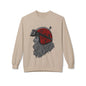 Santa the Bearded Rider  – Red Helmet Moto Crewneck Sweatshirt