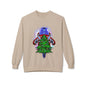 Astronaut Santa Pouncing on a Christmas Tree Crewneck Sweatshirt