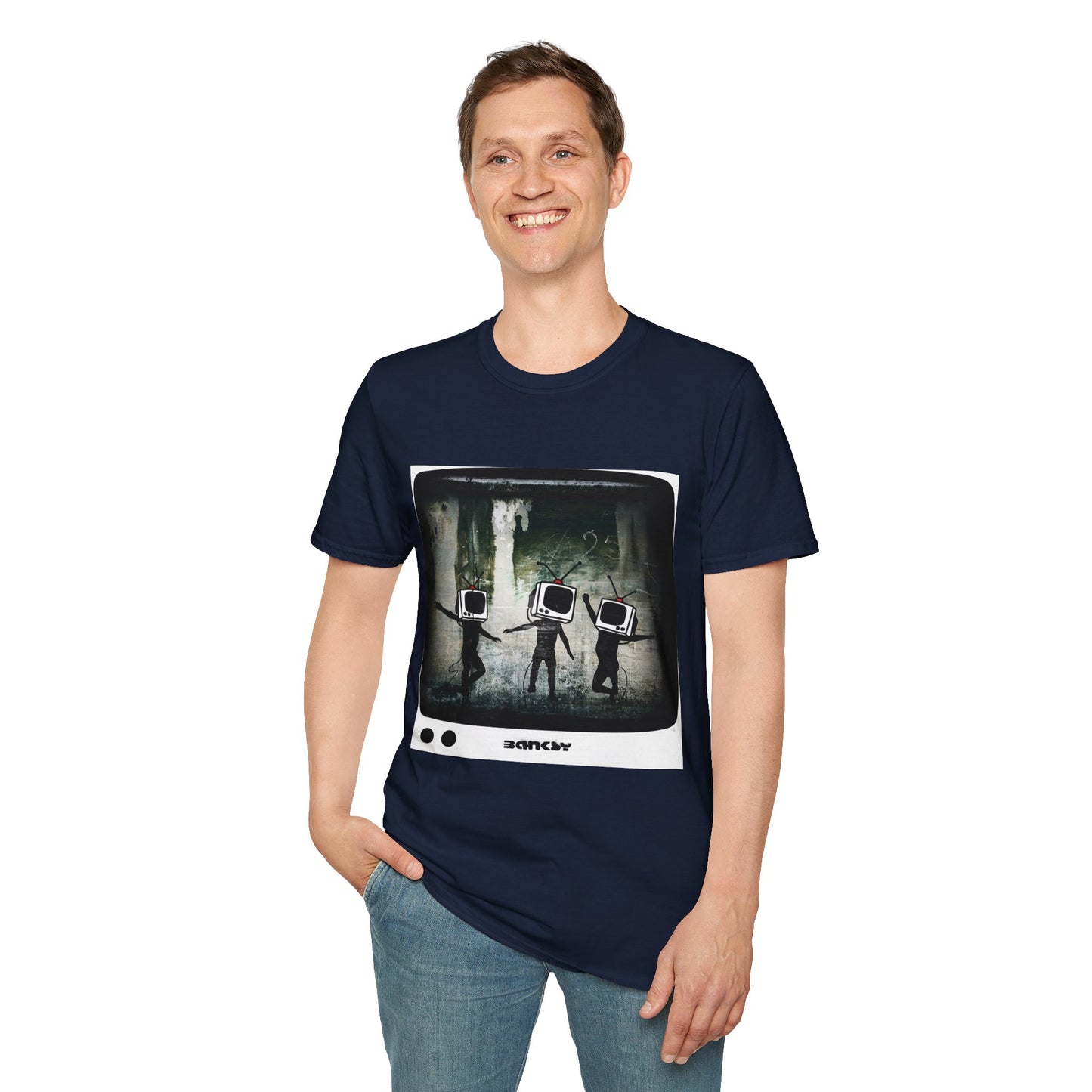 Banksy TV Head Graphic T-Shirt