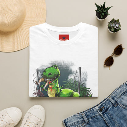 T-Rex Graphic T-Shirt – Cute Green Dinosaur Design
