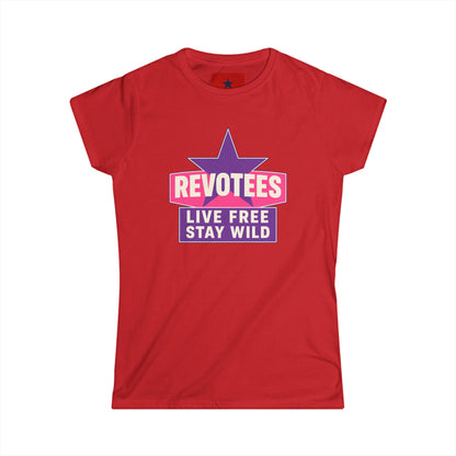 Revotees Live Free Stay Wild Womens Retro Star Graphic T-Shirt - alternate view 15