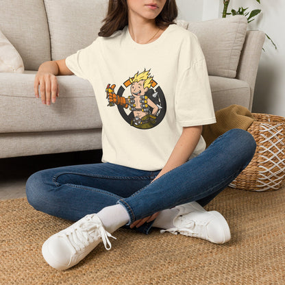 Junkrat-Inspired Gamer Tee — Cartoon Explosive Hero Graphic T-Shirt
