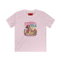 Kids Tee — "Cowgirl at Heart" Colorful Western Graphic (Cowgirl & Wild Print)