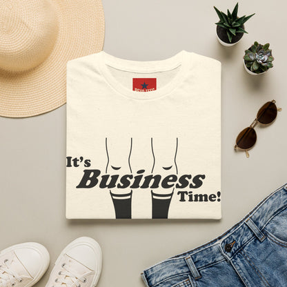 It's Business Time T-Shirt — Funny Retro Socks Graphic Tee for Work-From-Home & Casual Wear