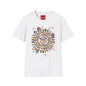 Retro Character Spiral T-Shirt — 80s Cartoon Cast Design