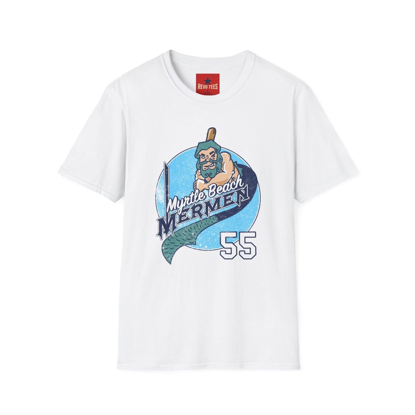 Myrtle Beach Mermen Graphic T-Shirt — Coastal Baseball Team Design