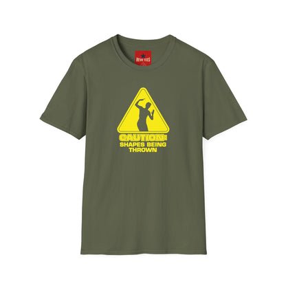 Caution - Throwing Shapes - Unisex Softstyle T-Shirt