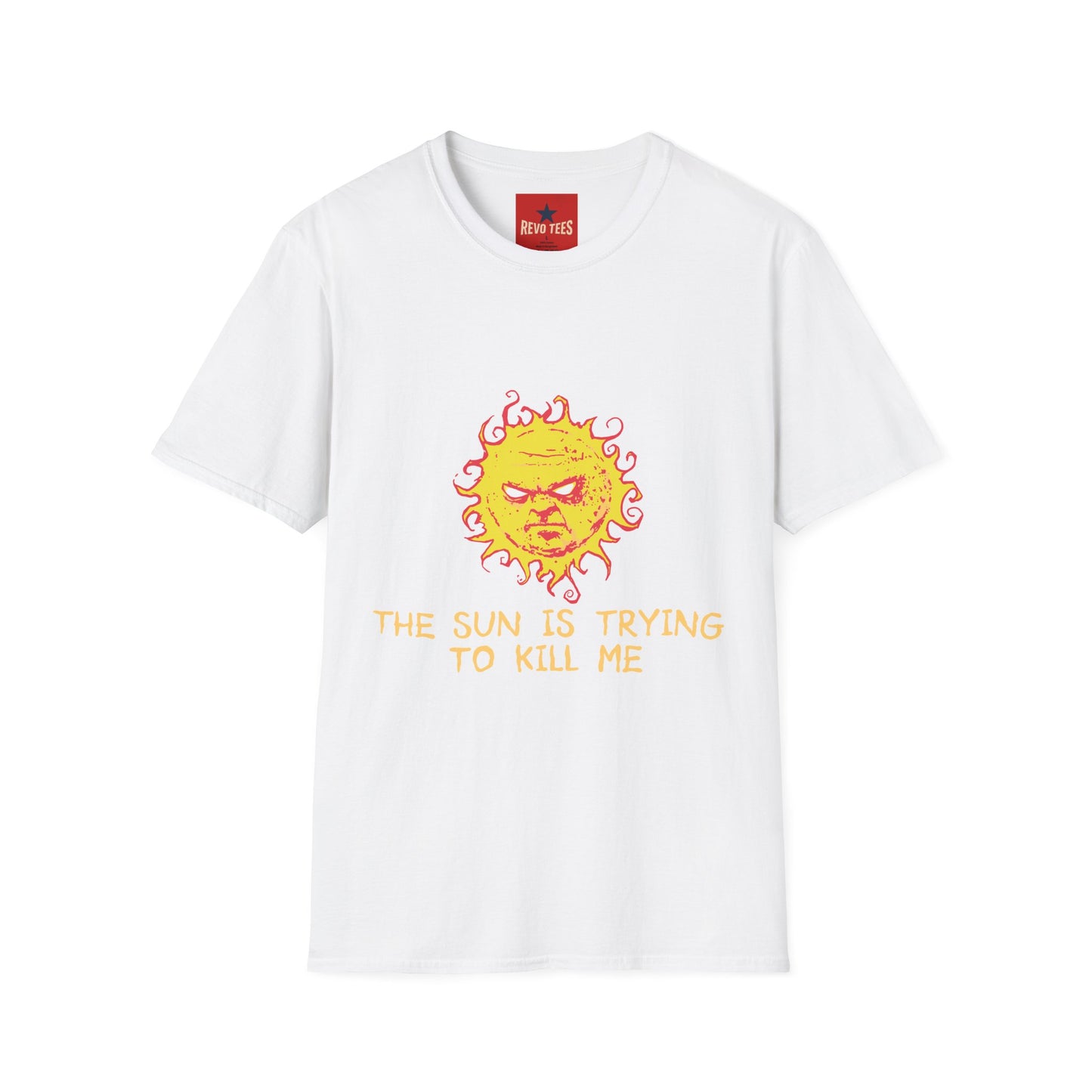 T‑Shirt — Angry Sun Graphic Tee "The Sun Is Trying To Kill Me"