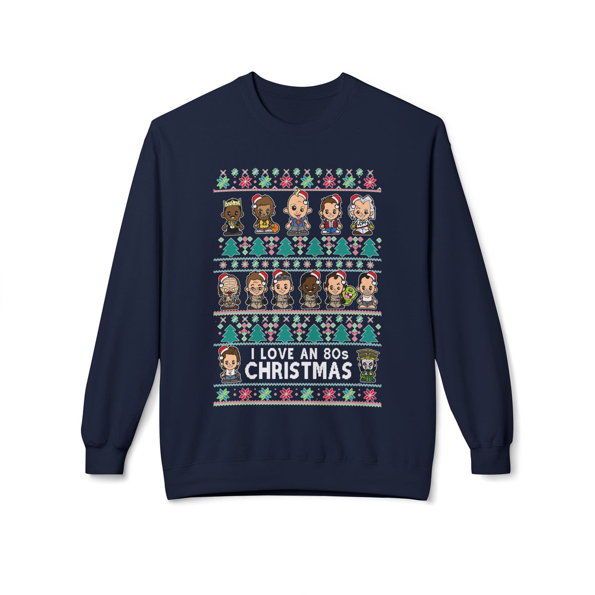 Holiday Character  — Cute Chibi Characters Ugly Crewneck Sweater Design