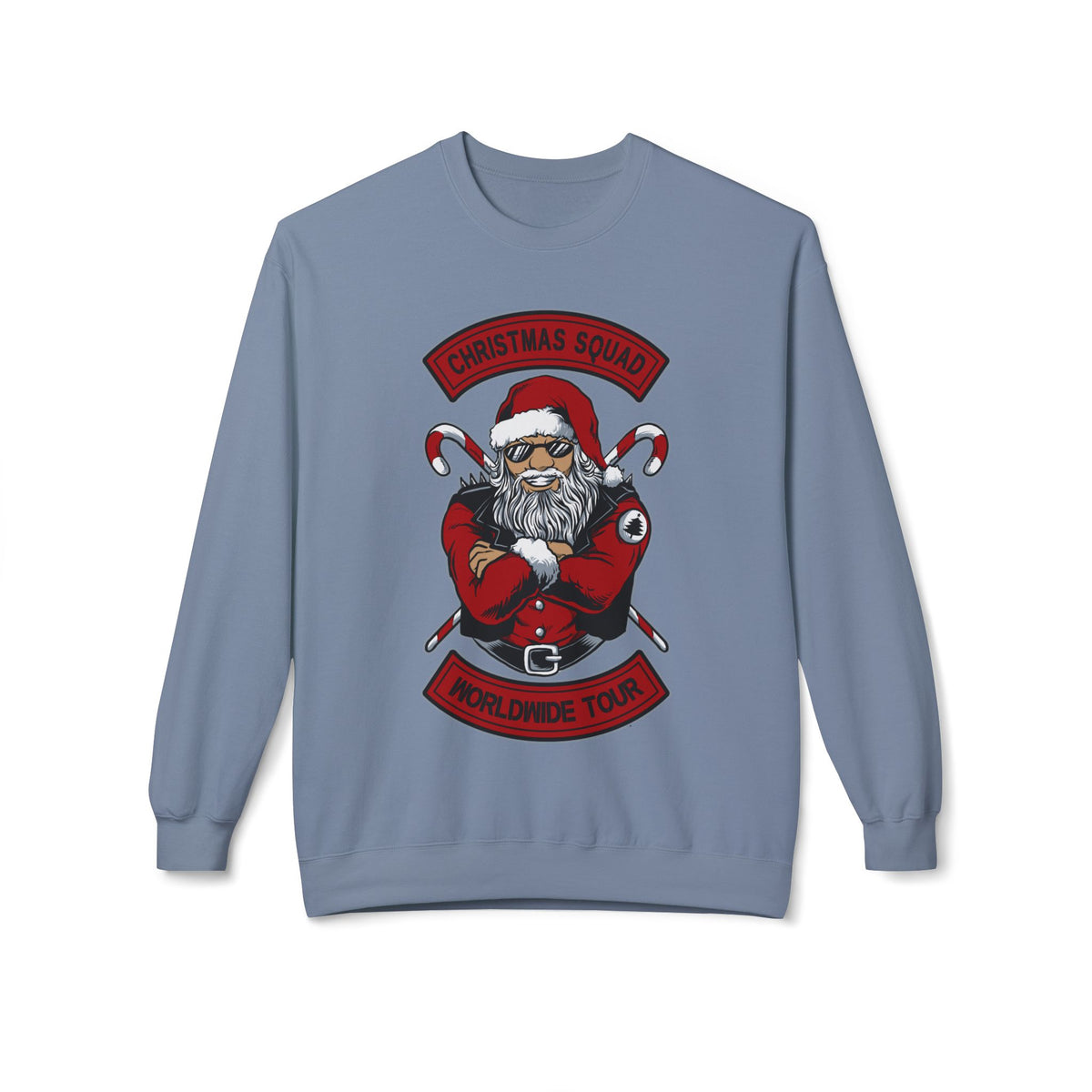 Santa Skull — Christmas Skull Rock-N-Roll Tour Crewneck Sweatshirt