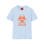 Graphic T-Shirt — Orange Biohazard Icon with “I HAVE THE SNIFFLES”