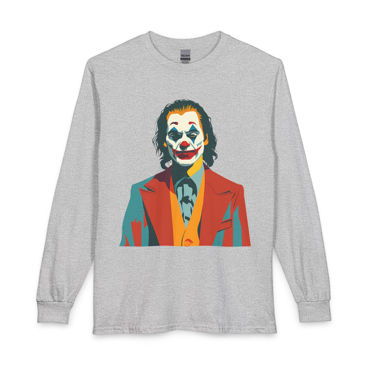 Pop Art The Joker Portrait Long Sleeve Tee