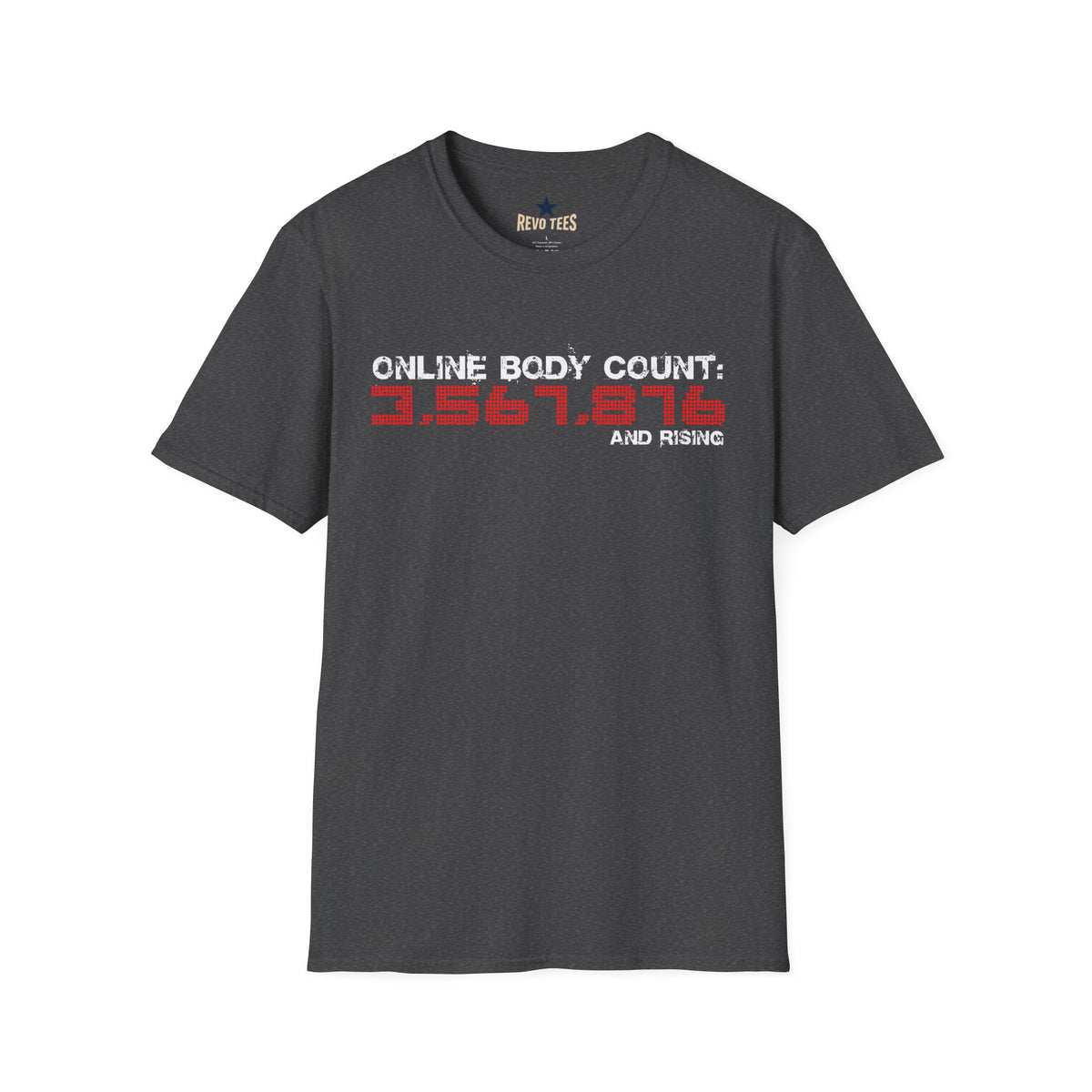 Revotees Online Body Count Unisex Softstyle T-Shirt - alternate view 5