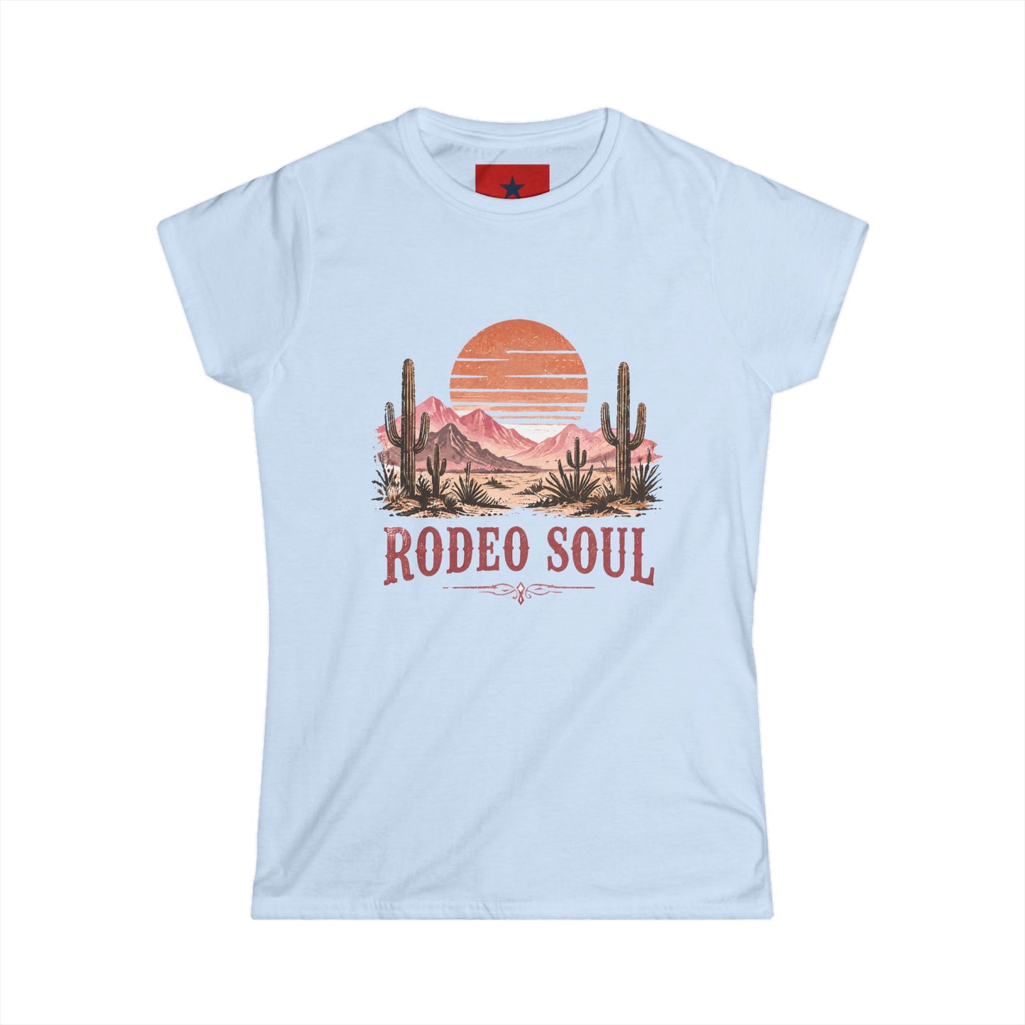 Rodeo Soul Women's Tee — Western Desert Sunset Graphic Shirt