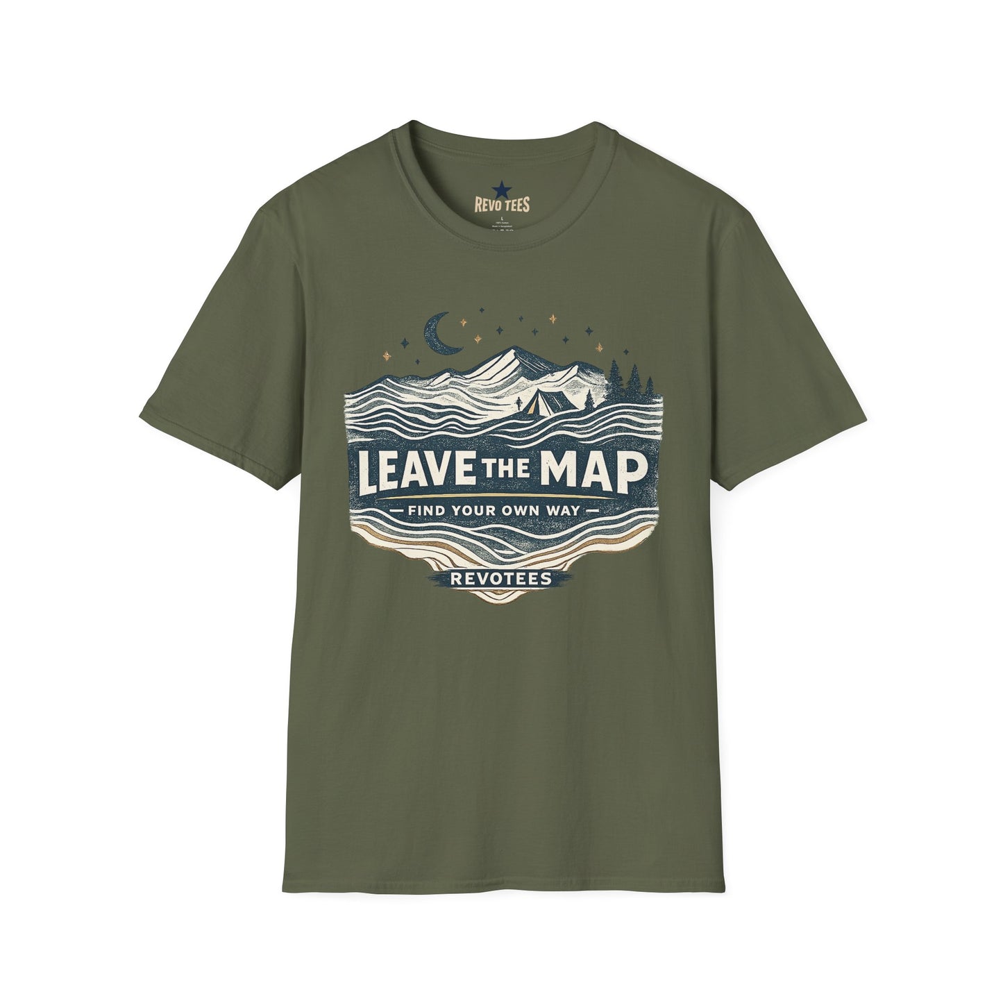 REVOTEES Leave the Map Graphic T-Shirt — Adventure Mountains Outdoor Tee