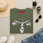 Banksy Crucifixion Balance Tee — Stenciled Jesus Holding Gift Bags Graphic T-Shirt
