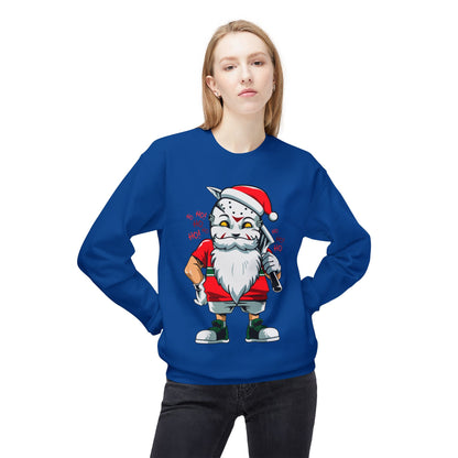 Santa Skull — Edgy Christmas Graphic Crewneck Sweatshirt