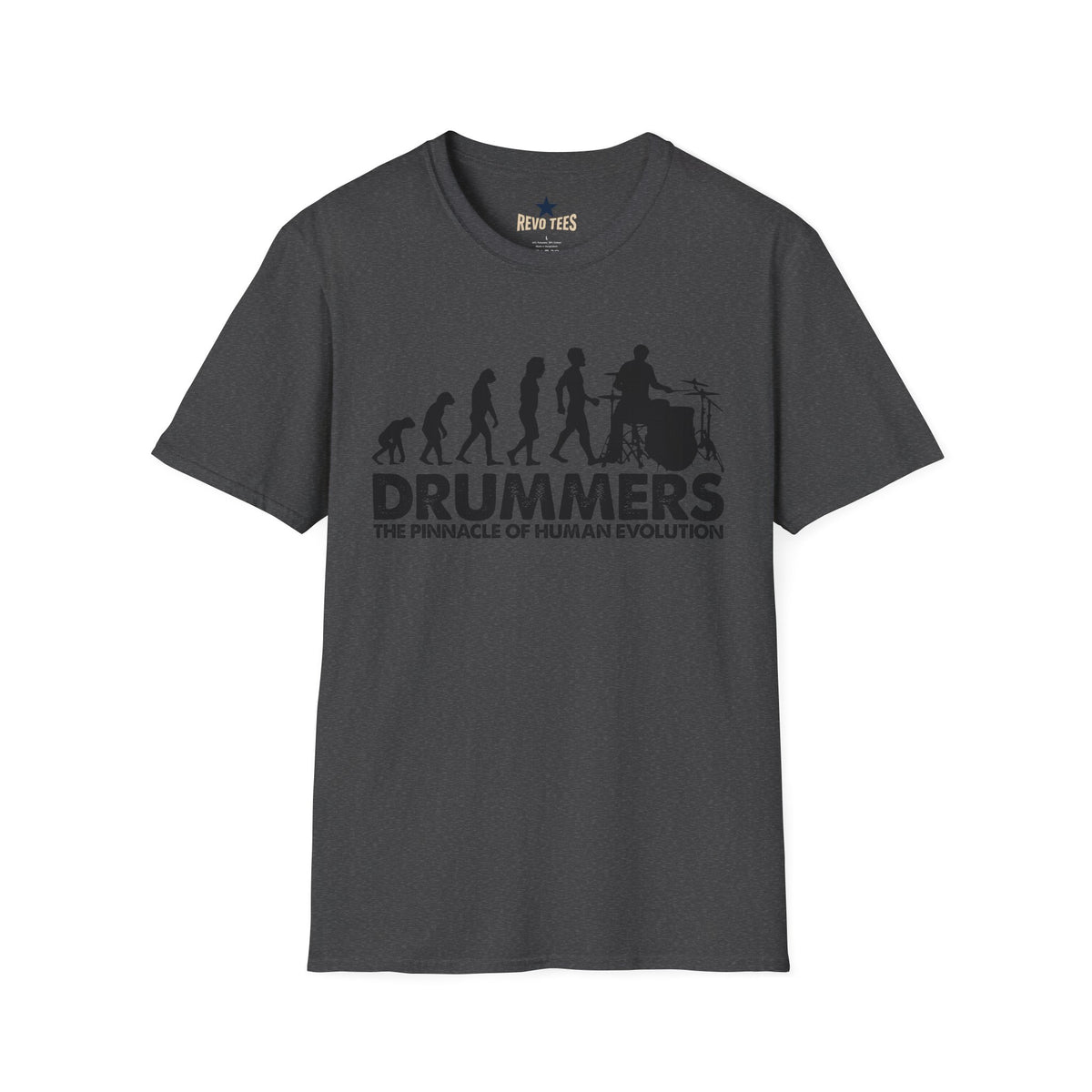 Revotees Evolution of Drummers Unisex Softstyle T-Shirt - alternate view 5