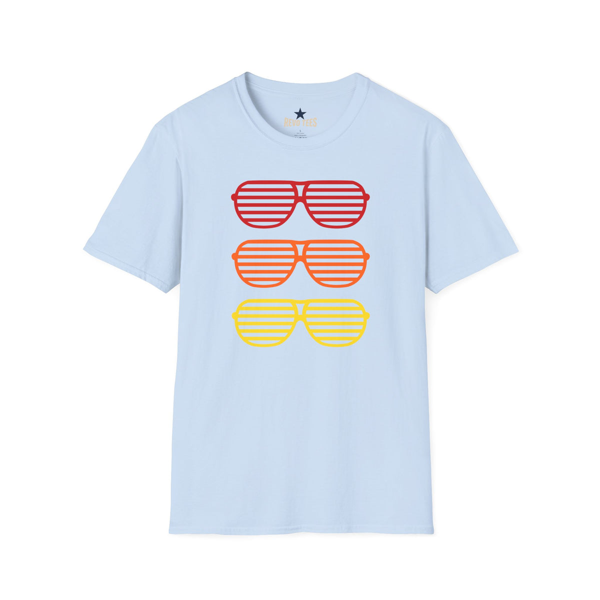 Revotees Retro Shutter Shades Gradient Graphic T-Shirt - alternate view 8