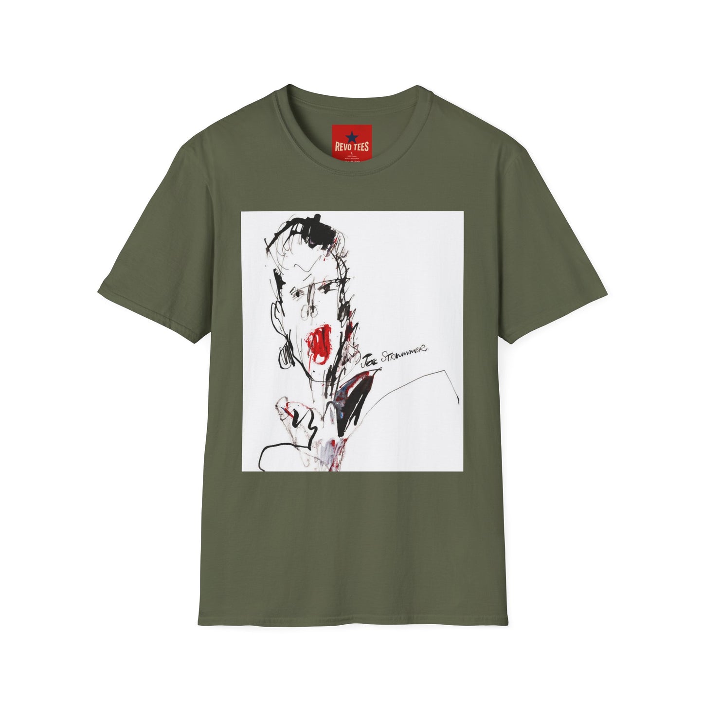 The Clash - Joe Strummer - By Ray Lowry - Unisex Softstyle T-Shirt
