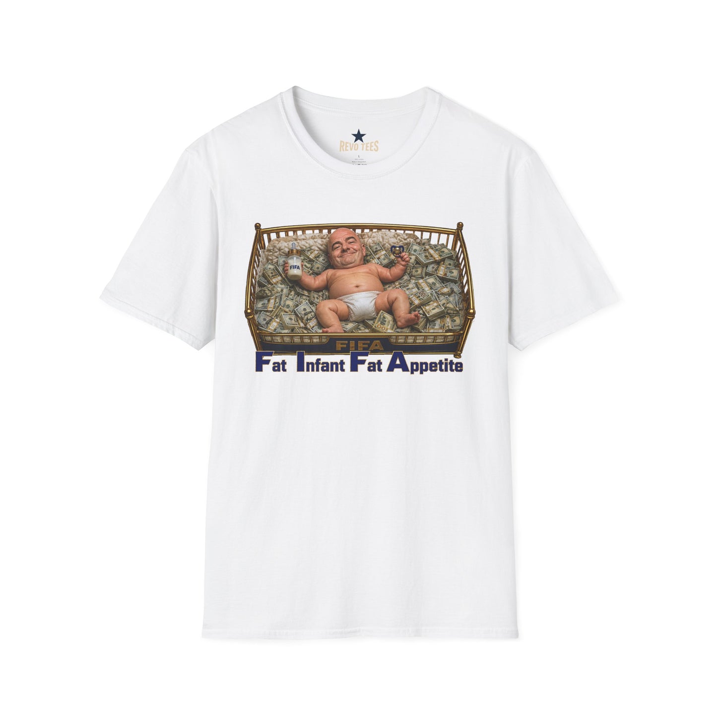 REVOTEES Fat Infant Fat Appetite Graphic T-Shirt — Satirical Tee