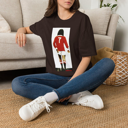 Banksy George Best Soccer Player No.7 Graphic T-Shirt — Retro Football Jersey Illustration