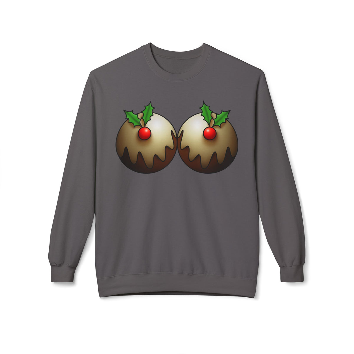 Yule Tidings We'll Twin - Christmas Puddings Crewneck Sweater