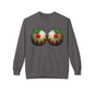 Yule Tidings We'll Twin - Christmas Puddings Crewneck Sweater